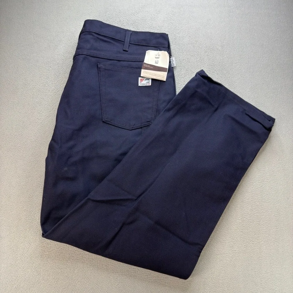 Tyndale FR K290T Flame Resistant Work Pants Straight Fit 42x32 Blue Workwear